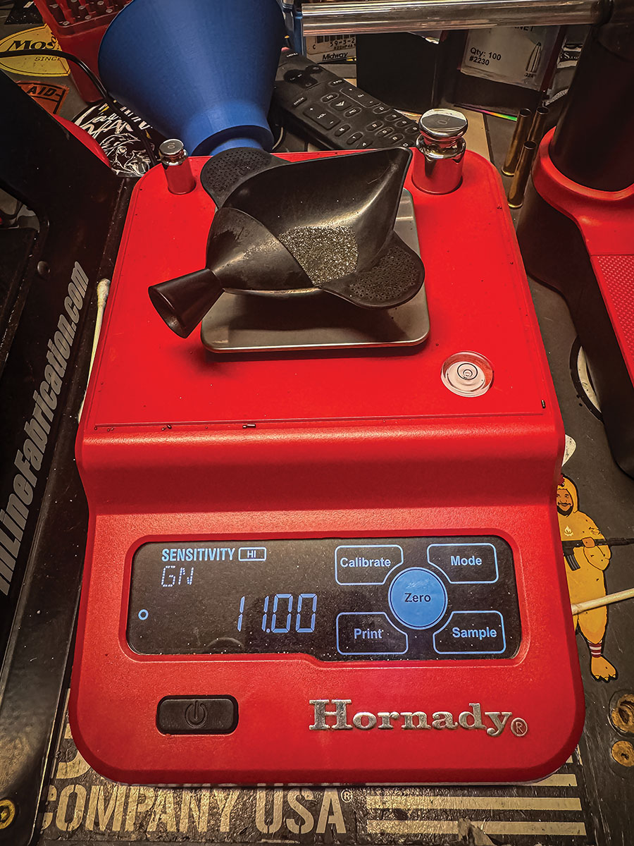 Every charge was hand-trickled and weighed out using the Hornady precision lab scale to ensure all charges were consistent and accurate.